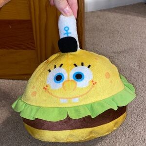 SpongeBob SquarePants Yellow and Brown Burger Plush
